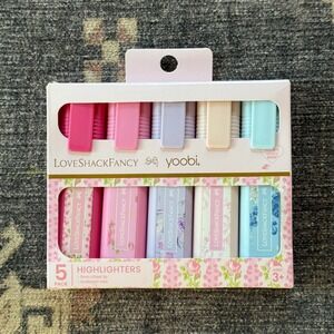 Love Shack Fancy Highlighter 5pk Floral Coquette Yoobi Target Collab NEW